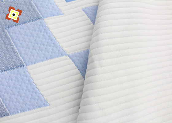 বোনা 90gsm Jacquard ম্যাট্রেস ফ্যাব্রিক 100% পলিয়েস্টার অ্যান্টিস্ট্যাটিক