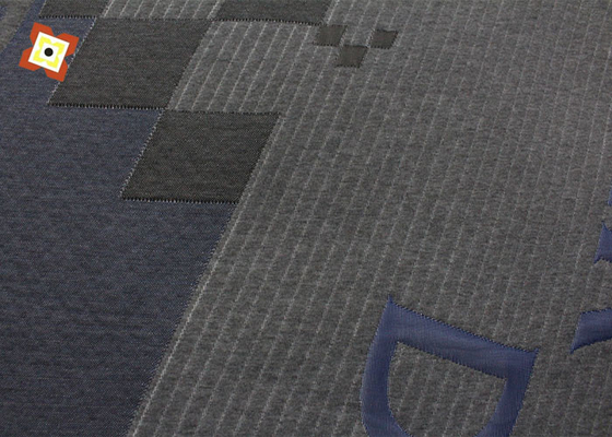 বোনা 90gsm Jacquard ম্যাট্রেস ফ্যাব্রিক 100% পলিয়েস্টার অ্যান্টিস্ট্যাটিক